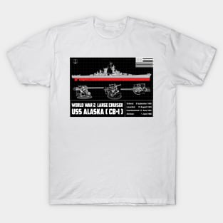 USS ALASKA DIAGRAM T-Shirt